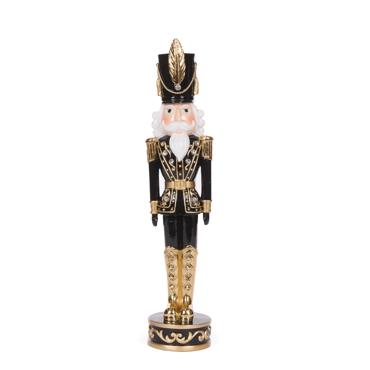 43 CM BLACK AND GOLD JEWEL NUTCRACKER