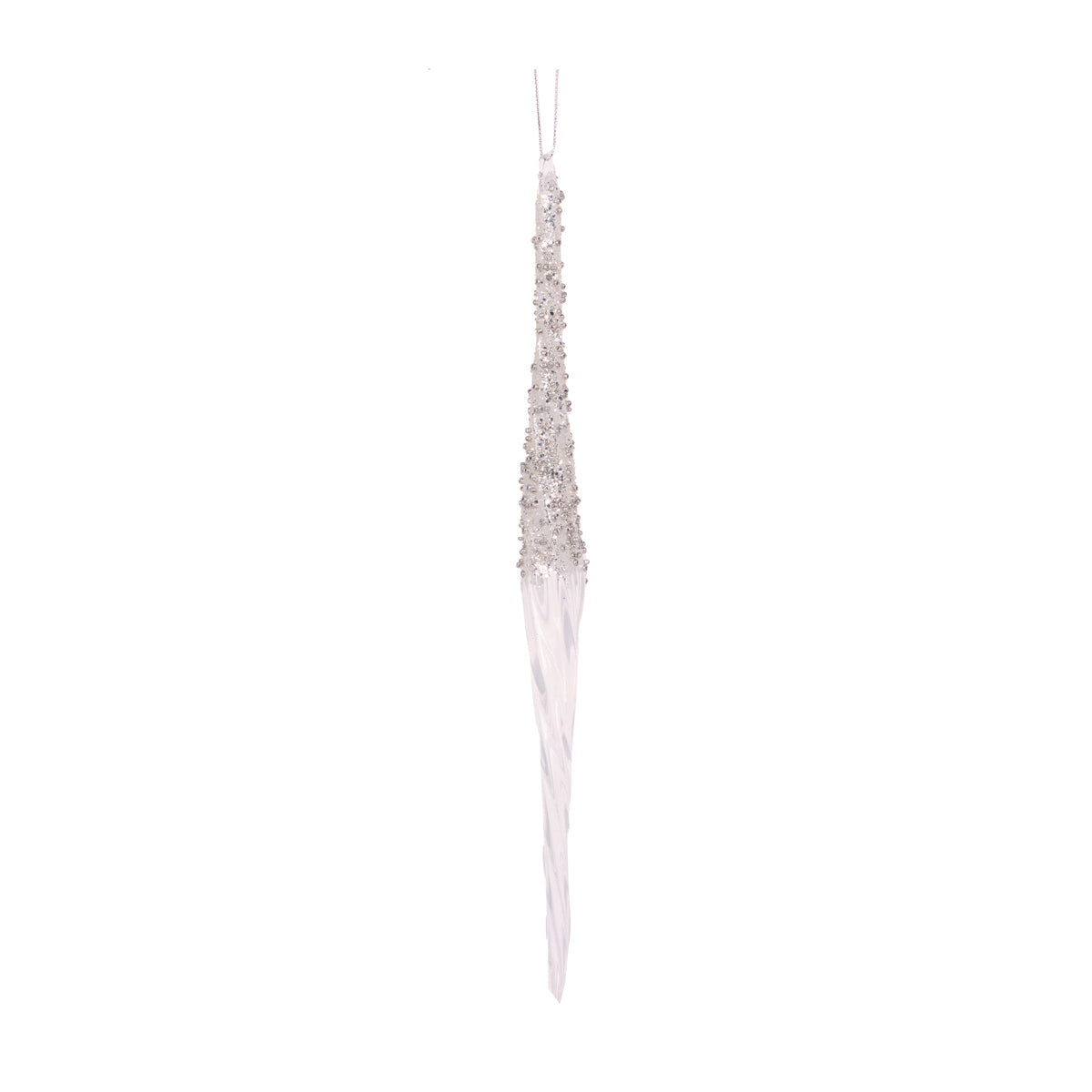 SILVER ENCRUSTED DIAMOND DROP