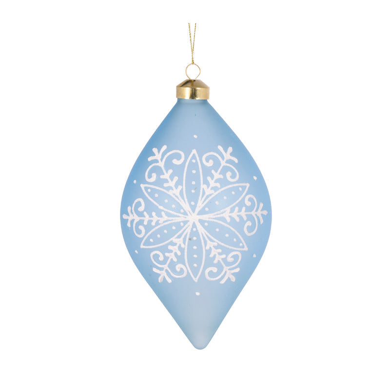 Delicate Blue Snowflake Drop Bauble