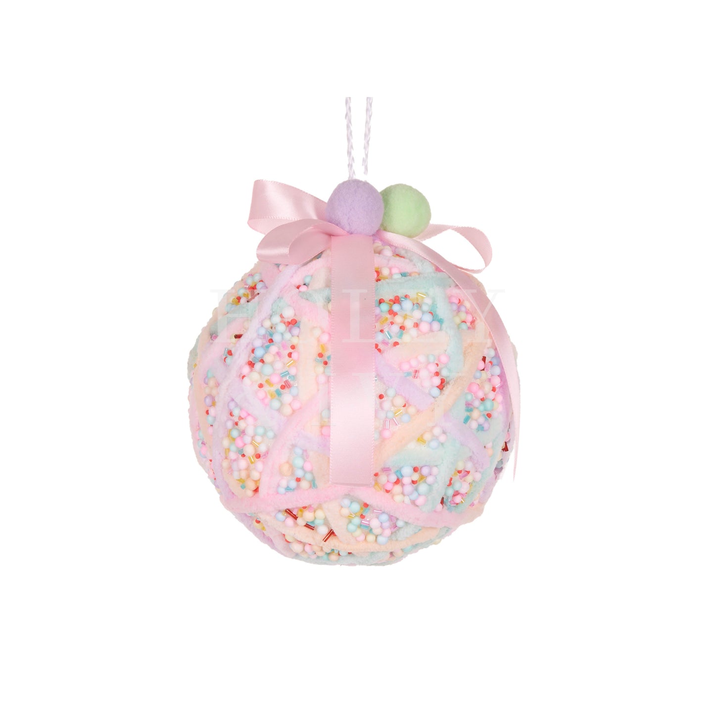 16 Cm Wrapped Sprinkles Bauble