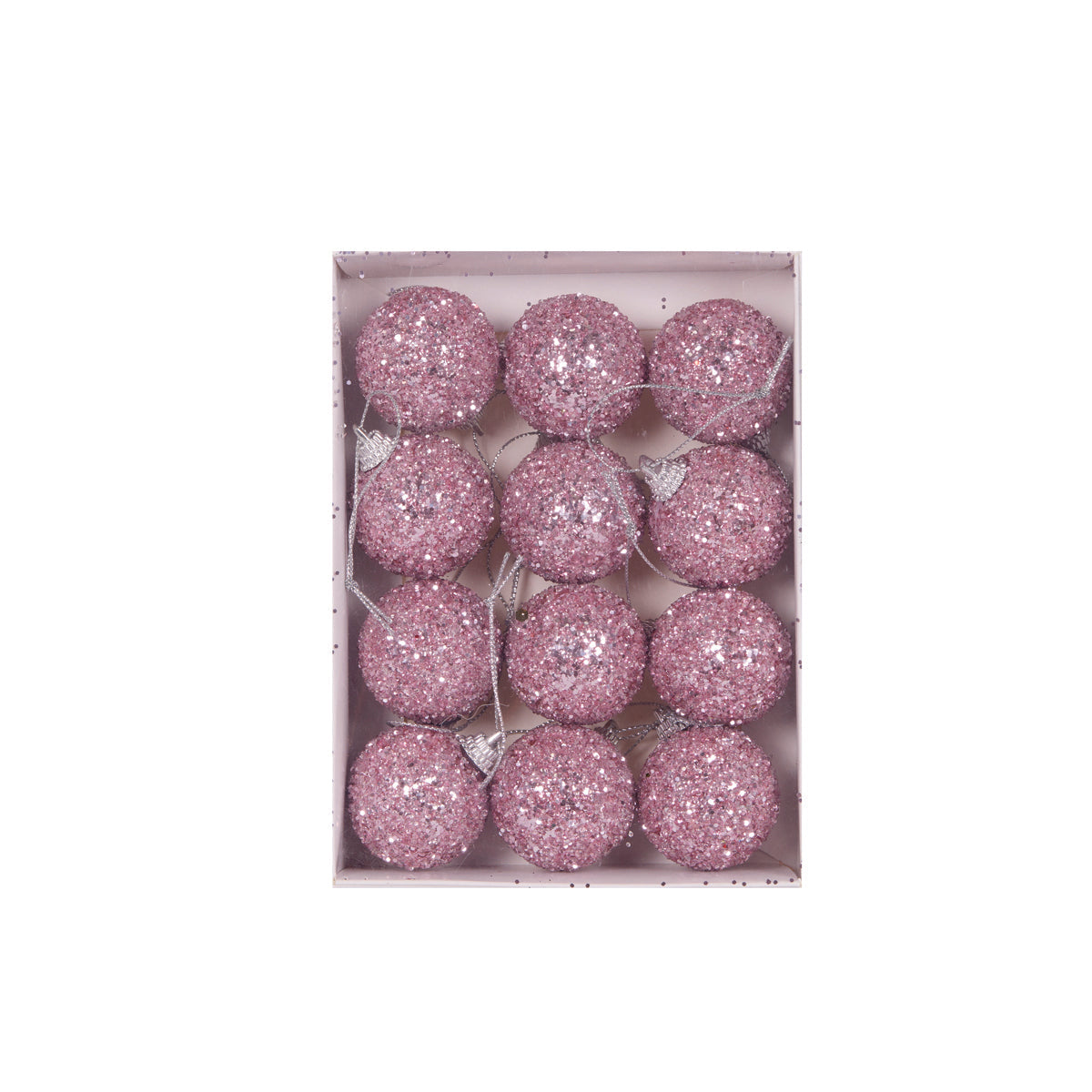 Mini Pink Sugar Baubles 12pk