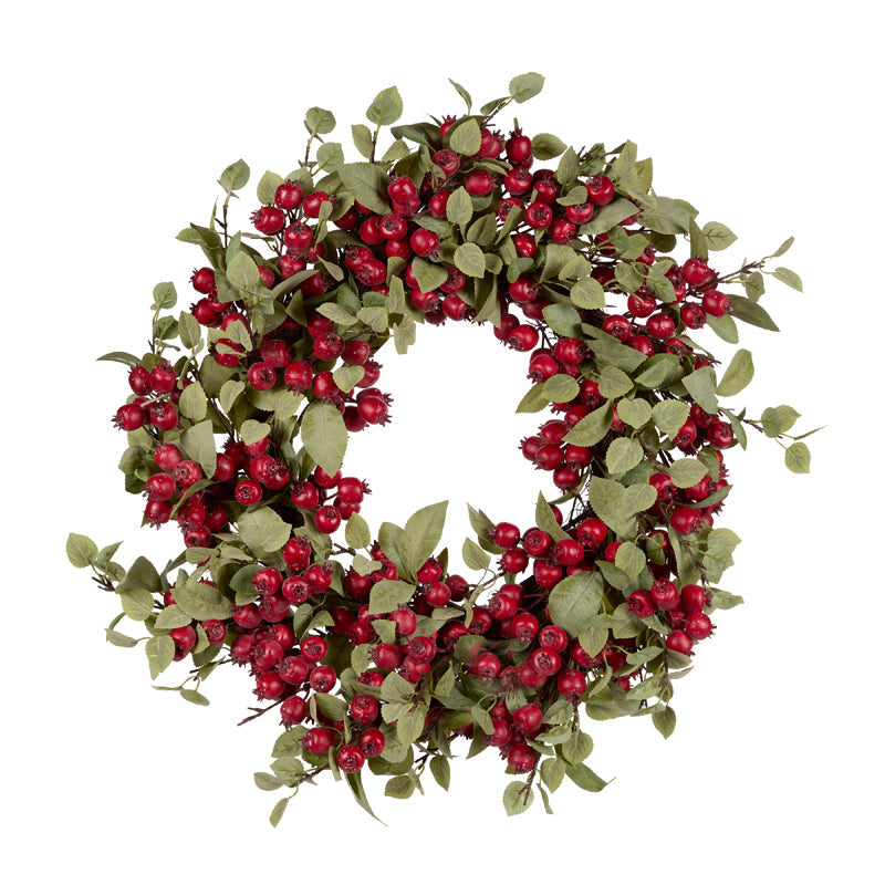 70cm Maybush Berry And Foliage Wreath