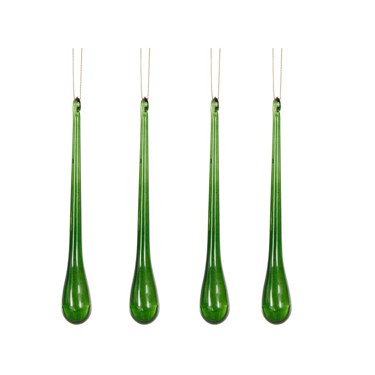 4 Pack Dark Green Icicle Drops