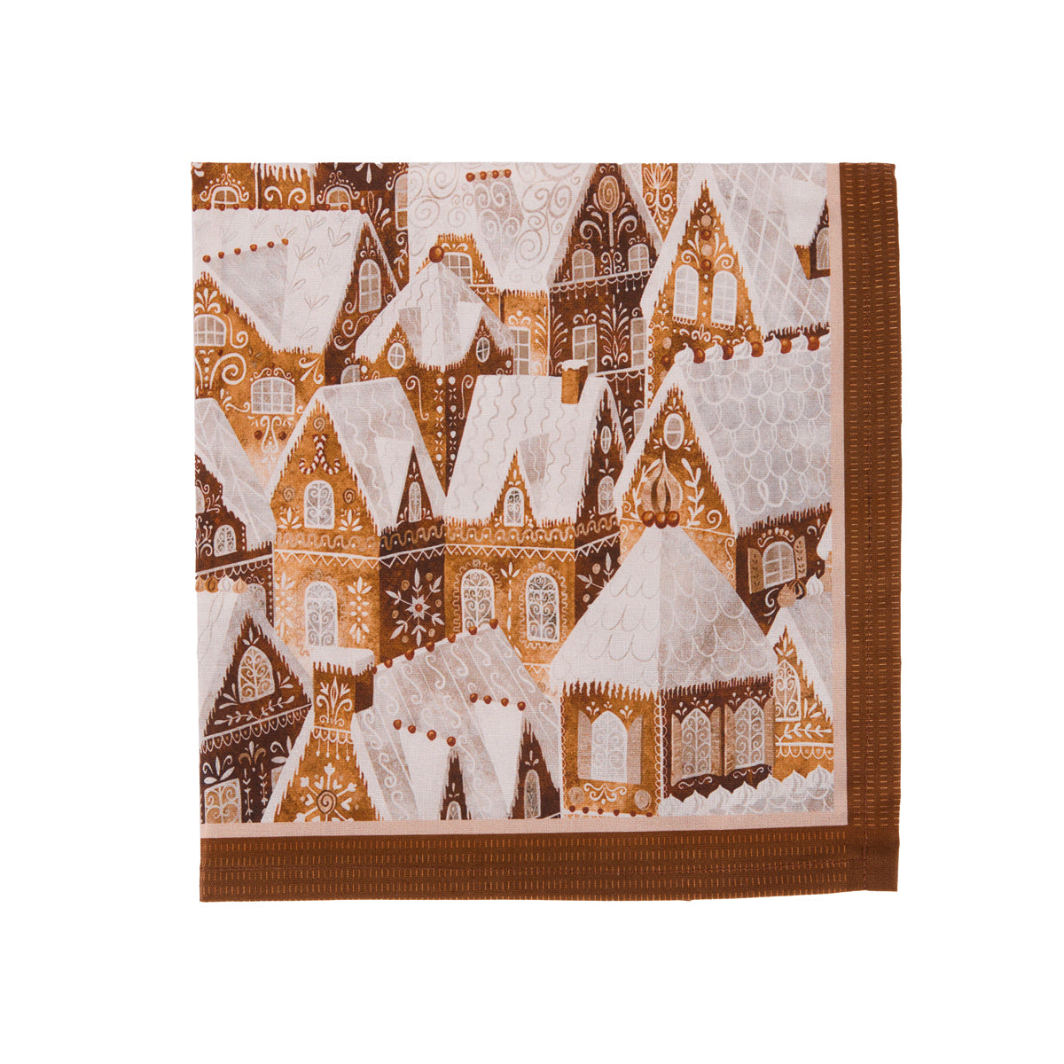 Set/4 Gingerbread Spice Cotton Napkins