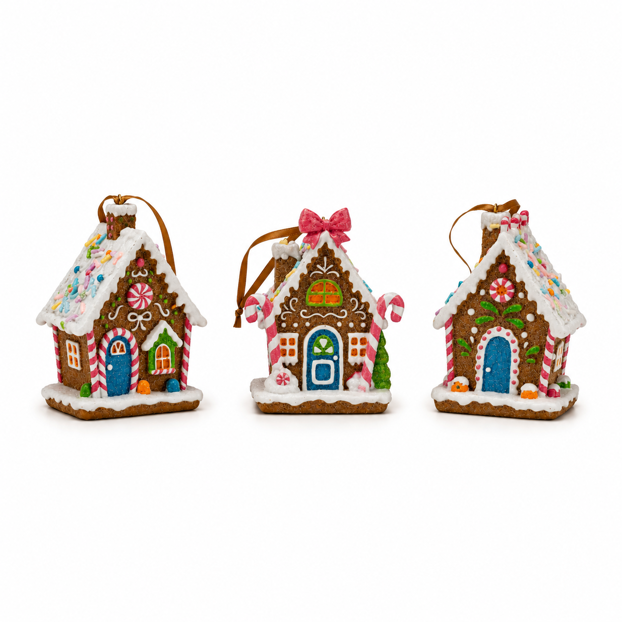 12cm Gingerbread Candy Houses Hanging Assorted