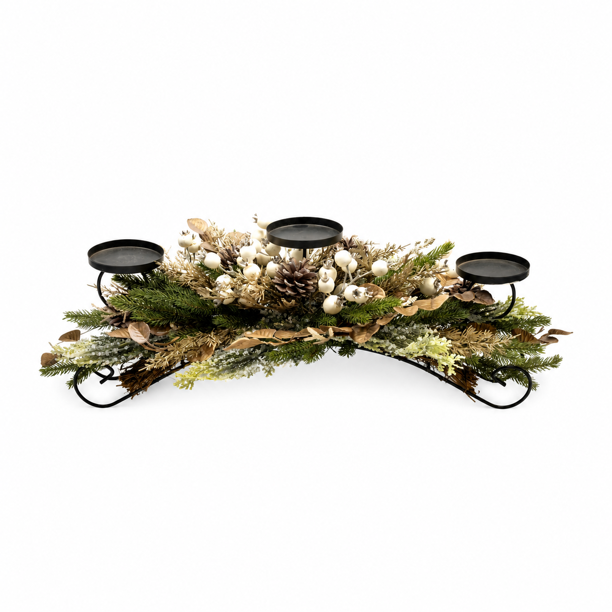 75cm Natural White Berry Centrepiece