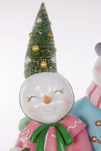 Load image into Gallery viewer, Vintage Happy Holidays Snowman Couple

