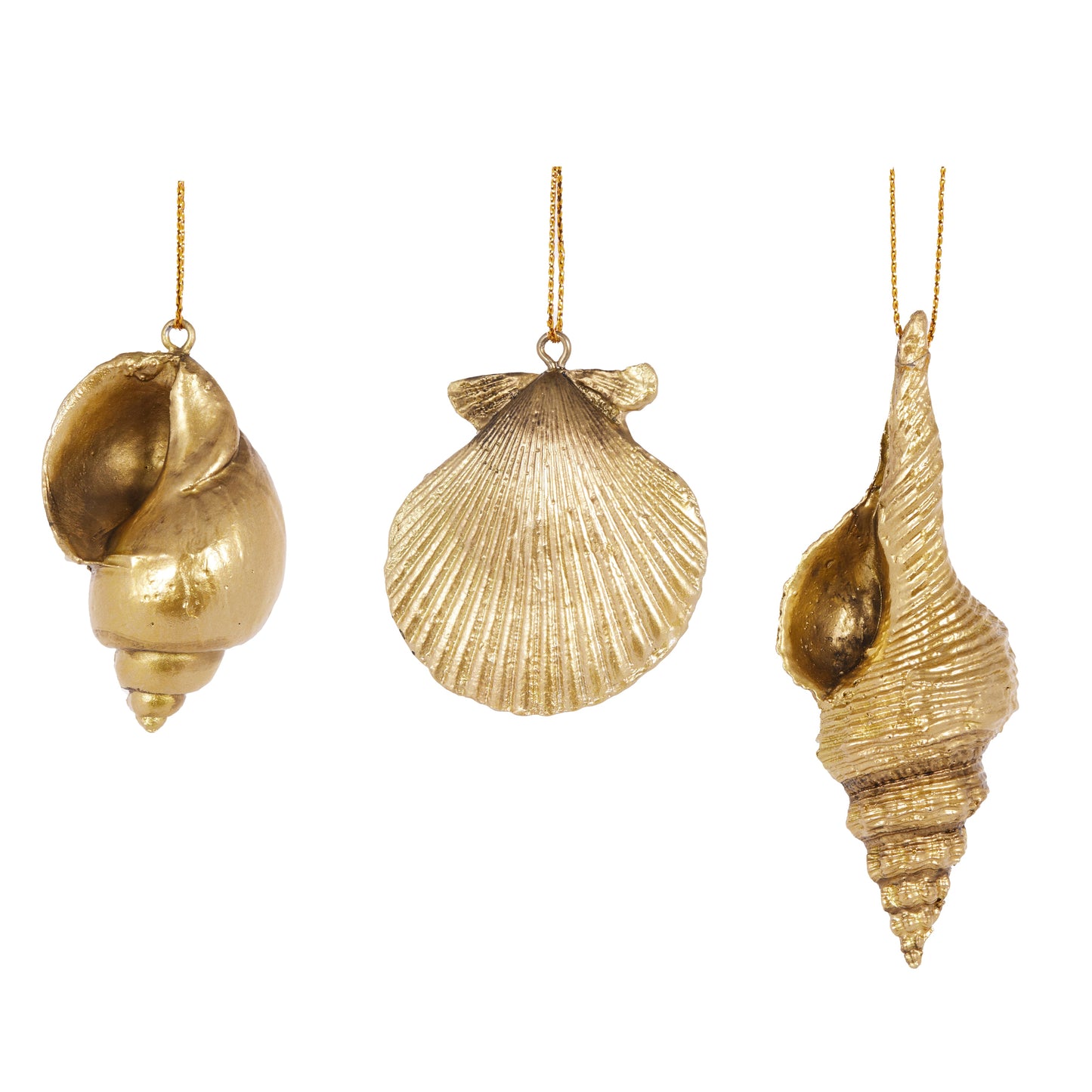 Gold Conch Shell Ornament
