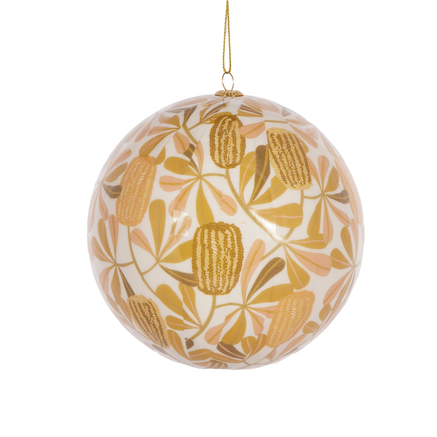 12Cm Artist Bauble - Summer Banksia