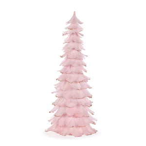 50Cm Pink Feather Tier Table Top Tree