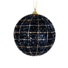 Load image into Gallery viewer, Midnight Blue Grid Bauble
