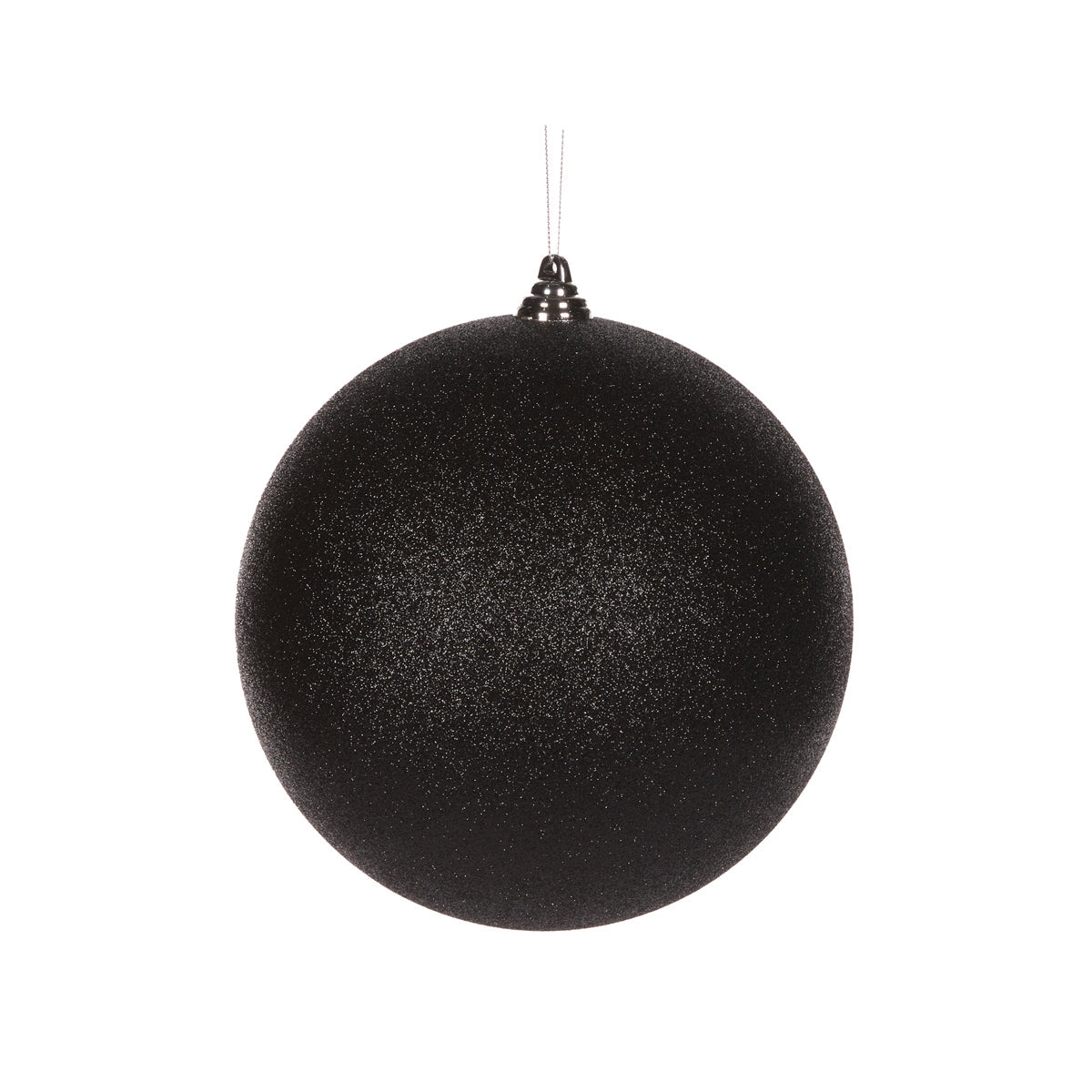 20 CM BLACK GLITTER BAUBLE