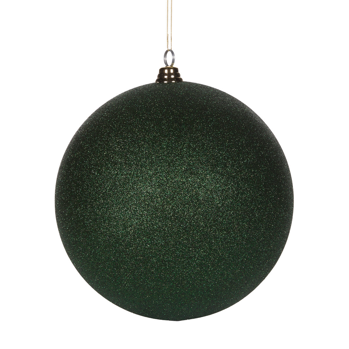 30 CM DARK GREEN GLITTER BAUBLE