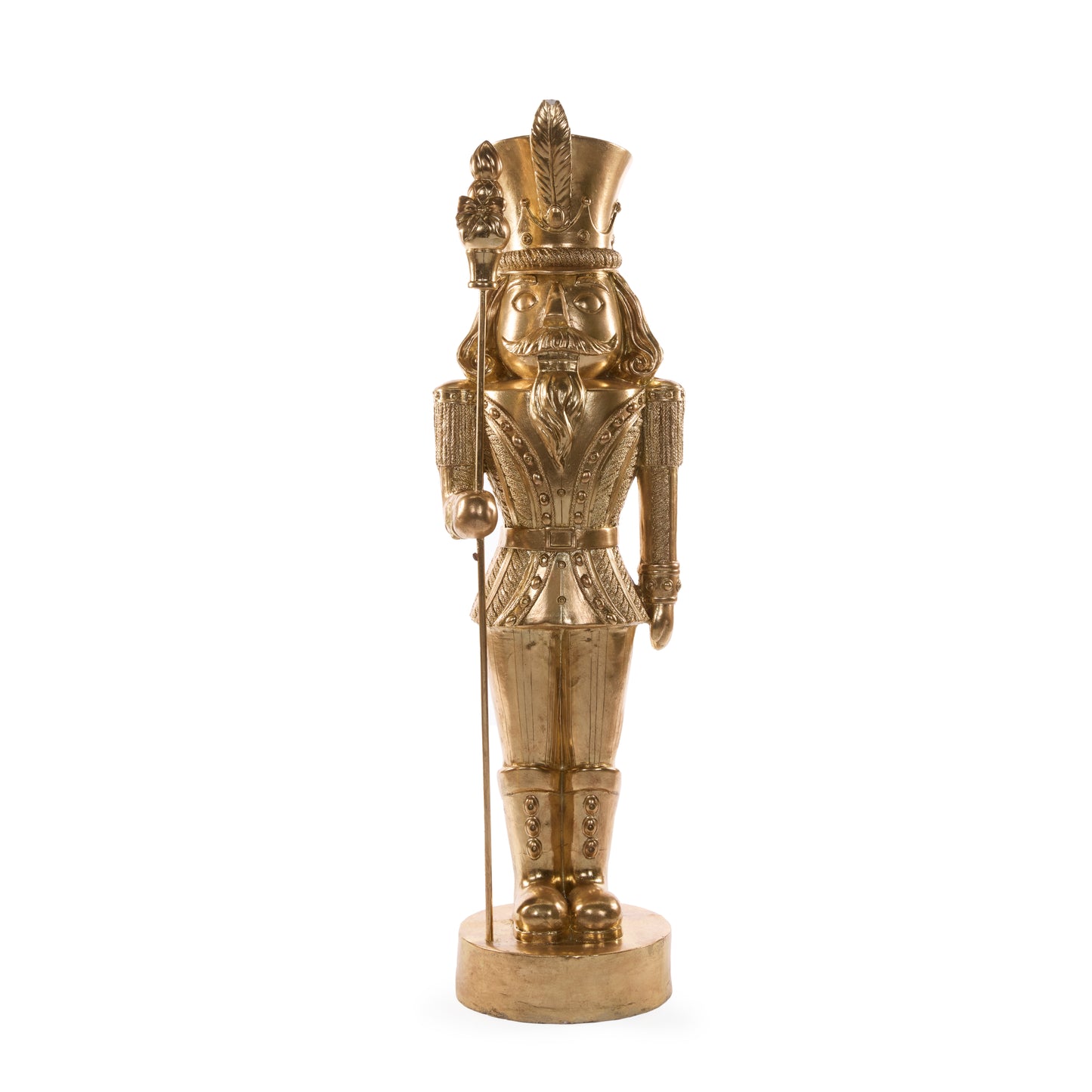 123cm Gilded Soldier With Staff