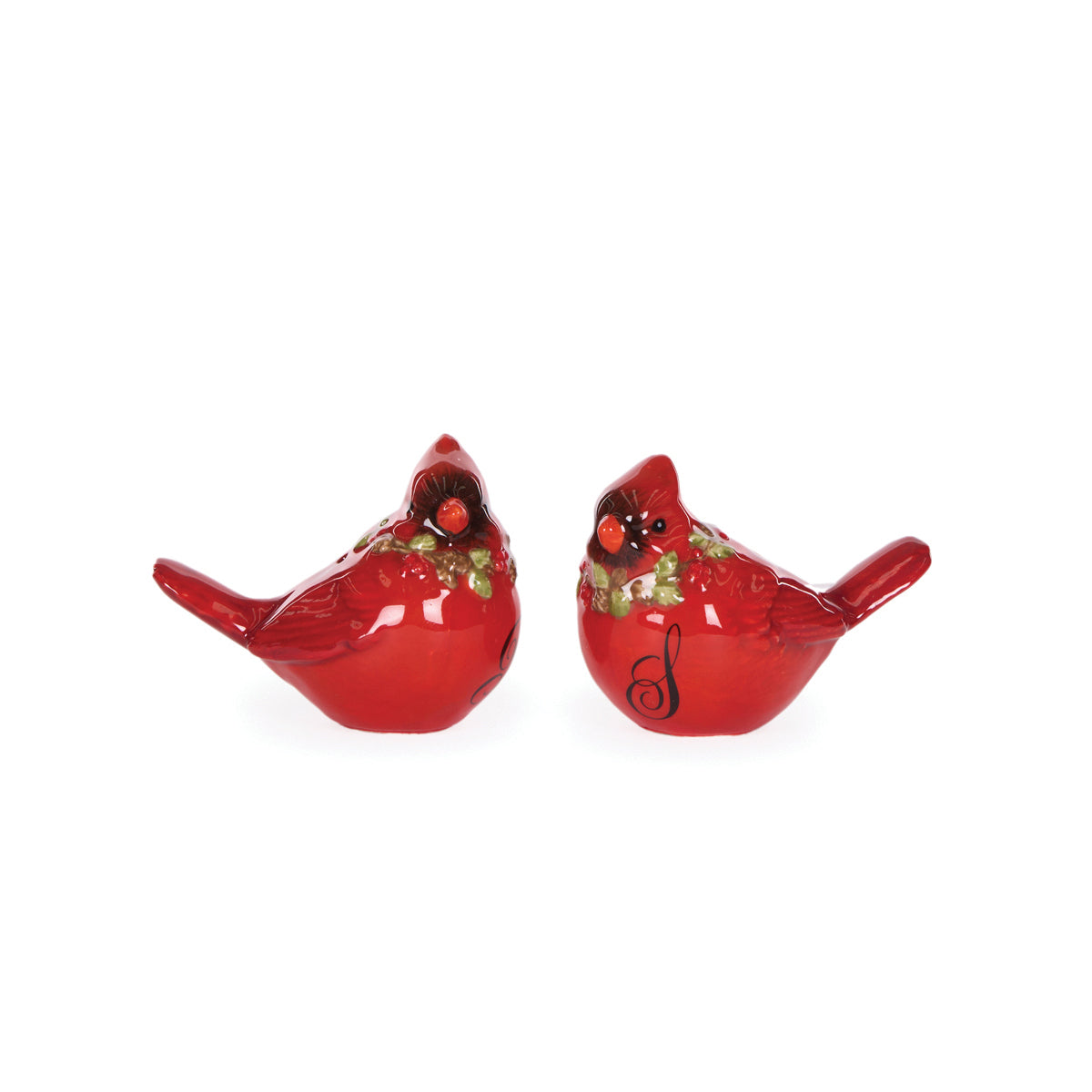 CARDINAL SALT AND PEPPER SHAKERS