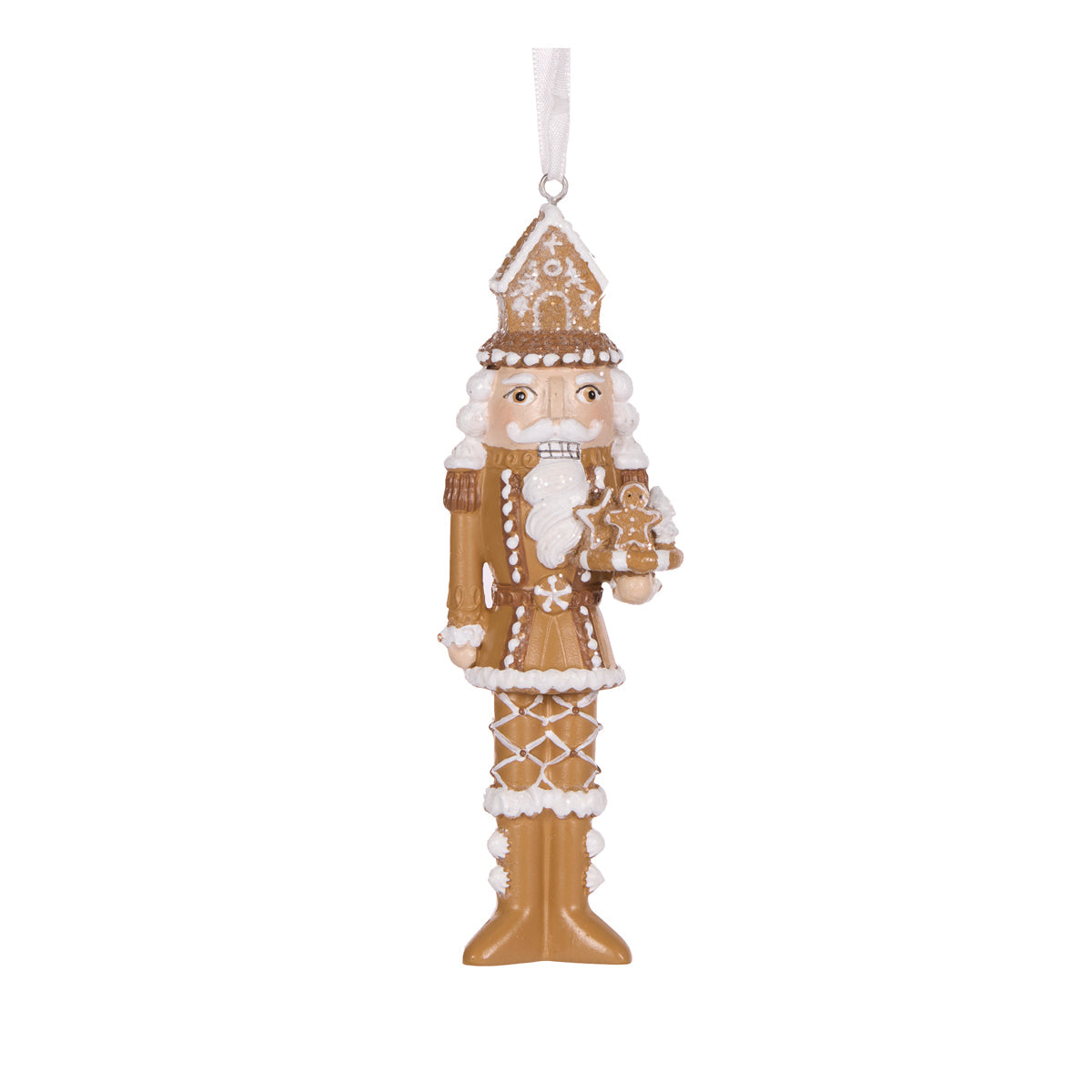 PIPED GINGERBREAD NUTCRACKER HANGING