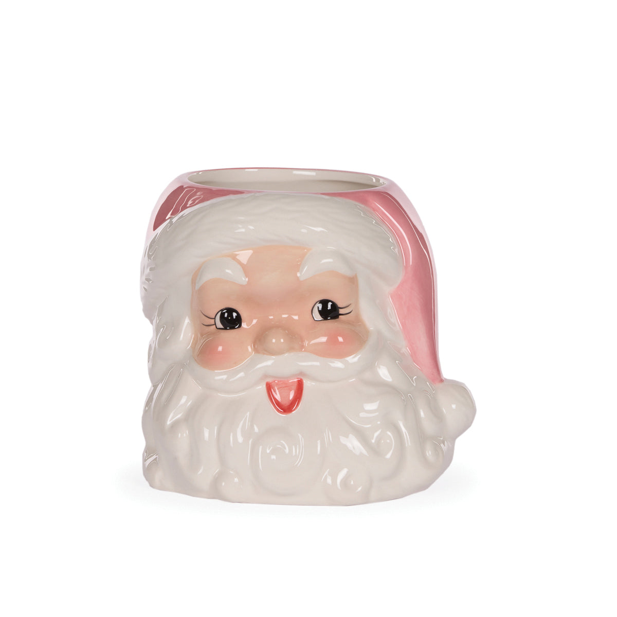 PINK VINTAGE SANTA POT