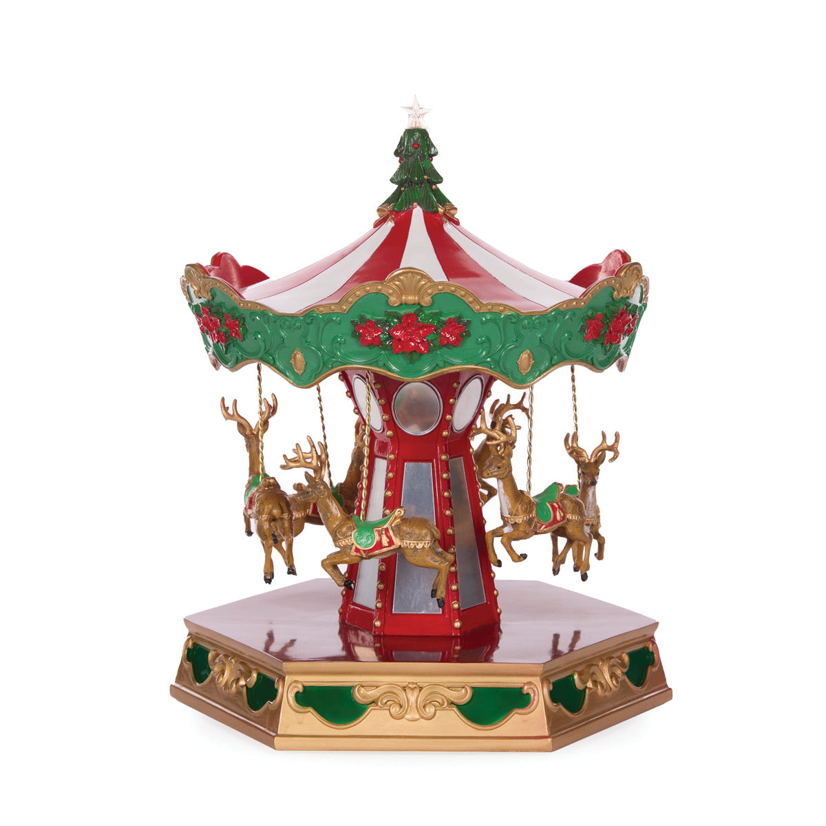 ELABORATE MUSICAL CHRISTMAS CAROUSEL