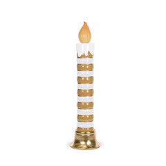 97cm White And Gold Swirl Candle Decor