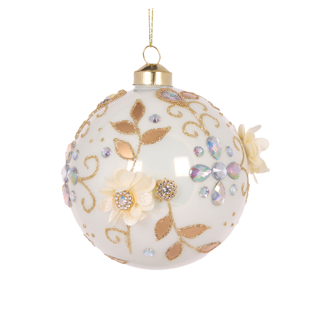 LUXE EMBELLISHED FLORET BAUBLE