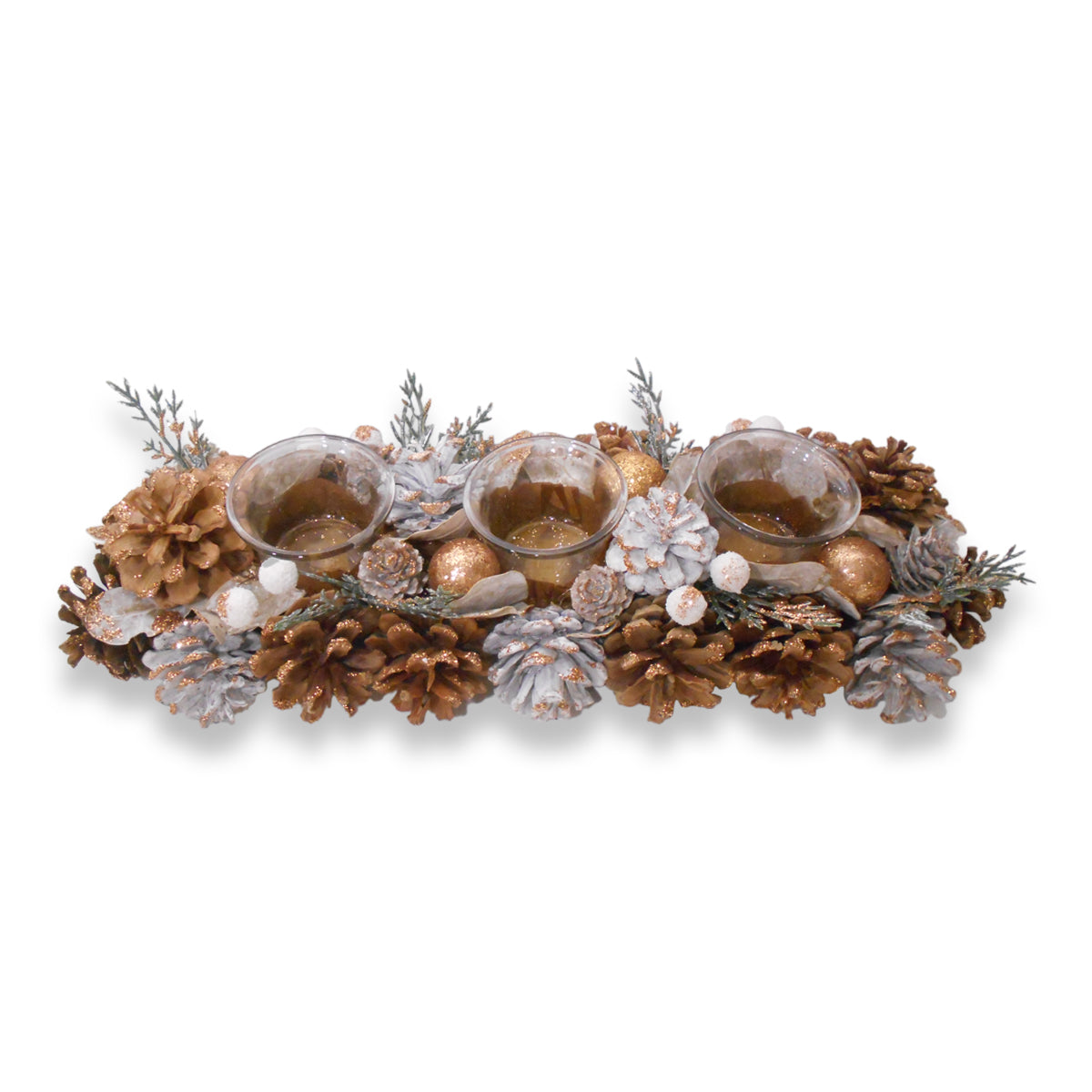39 CM METALLIC WOODLAND CENTREPIECE