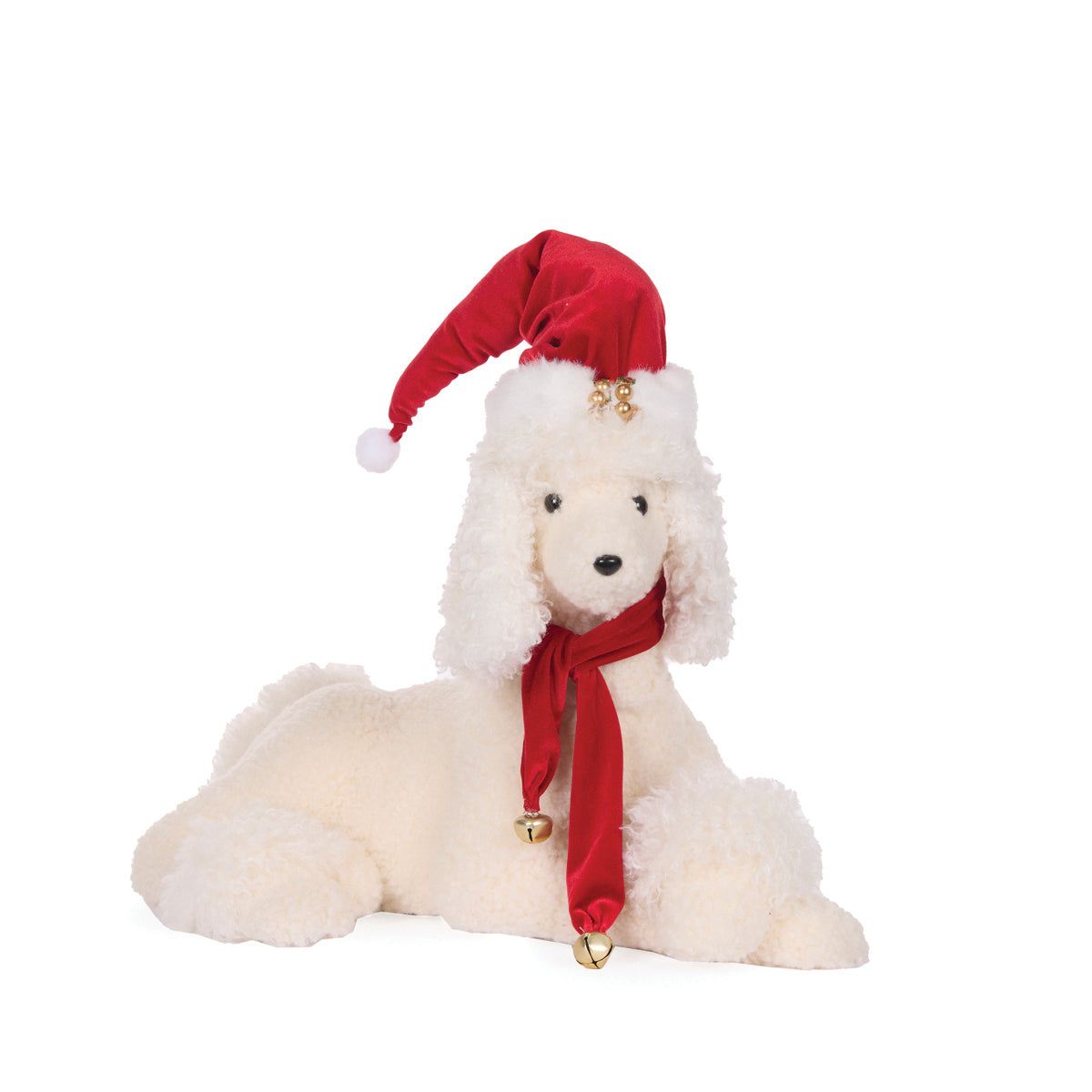 54 CM LYING POODLE WITH SCARF