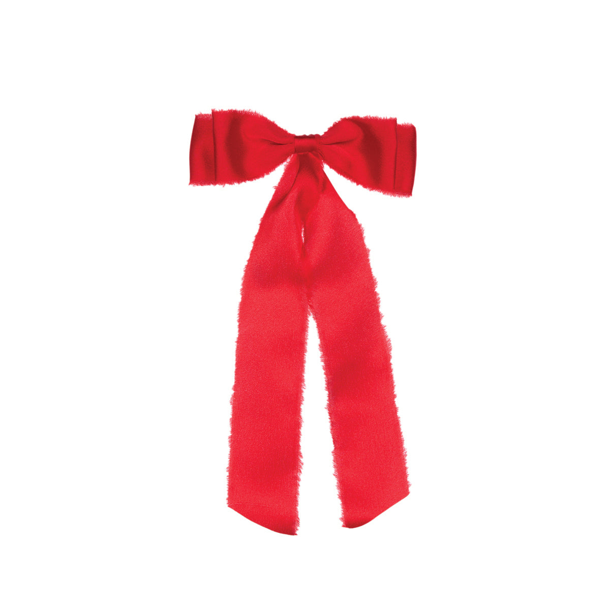 6 PK RED RAW SATIN BOWS