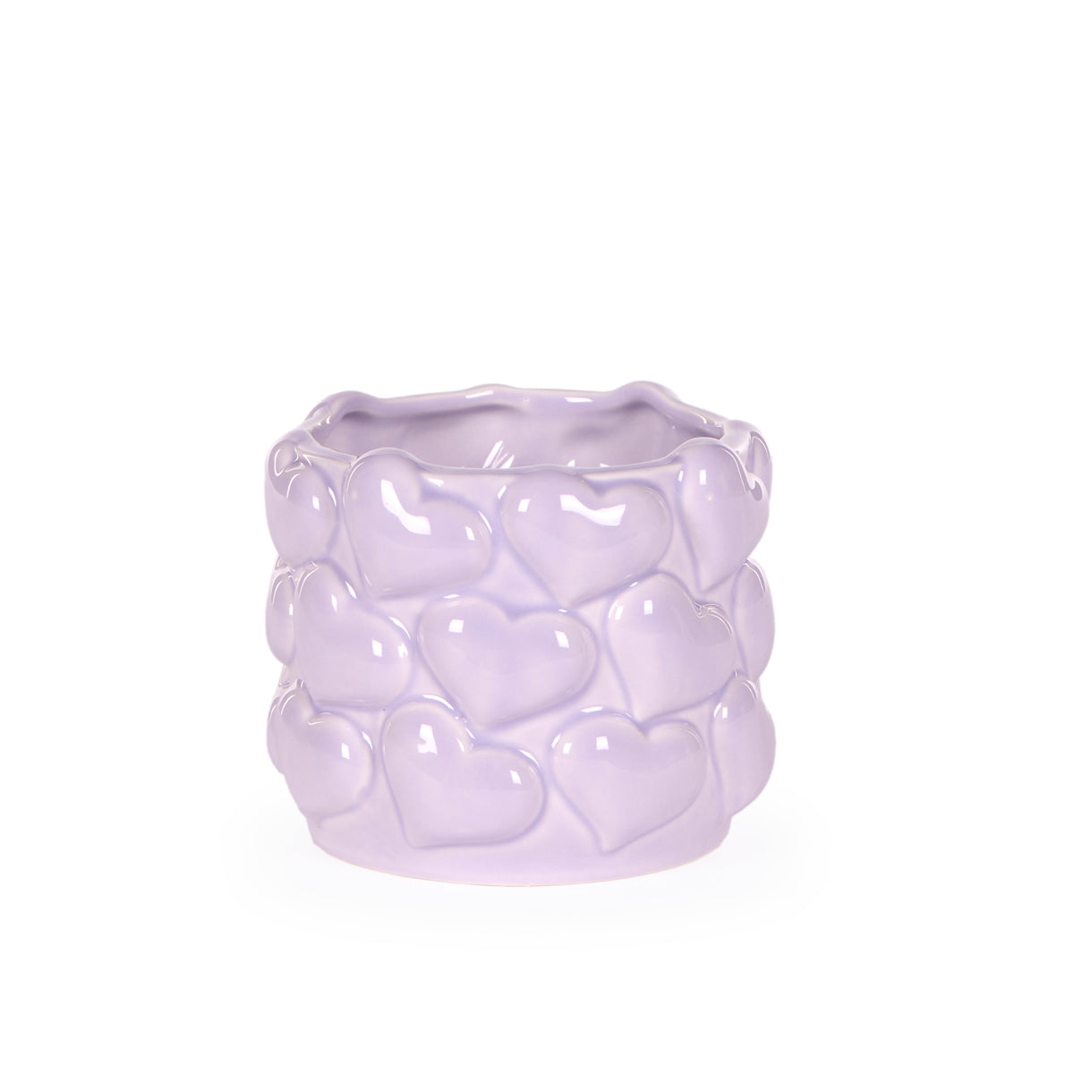 PUPLE HEART VASE SMALL