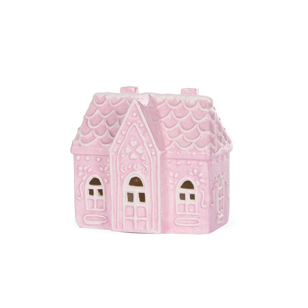 LED PINK GINGERBREAD MANSION
