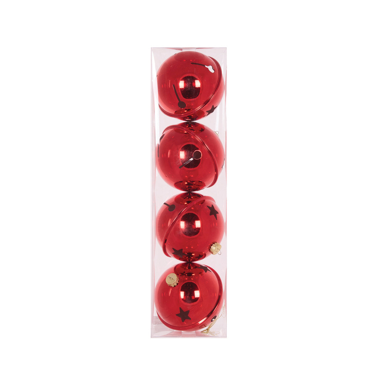 4 PK HIGH SHINE RED BELLS