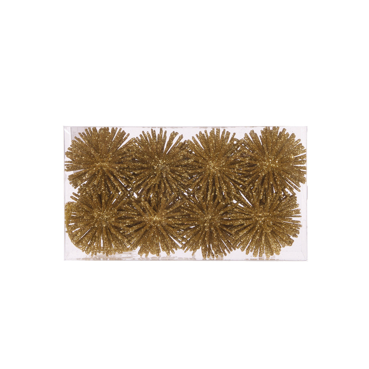8 PK MINI GOLD GLITTER PUFF