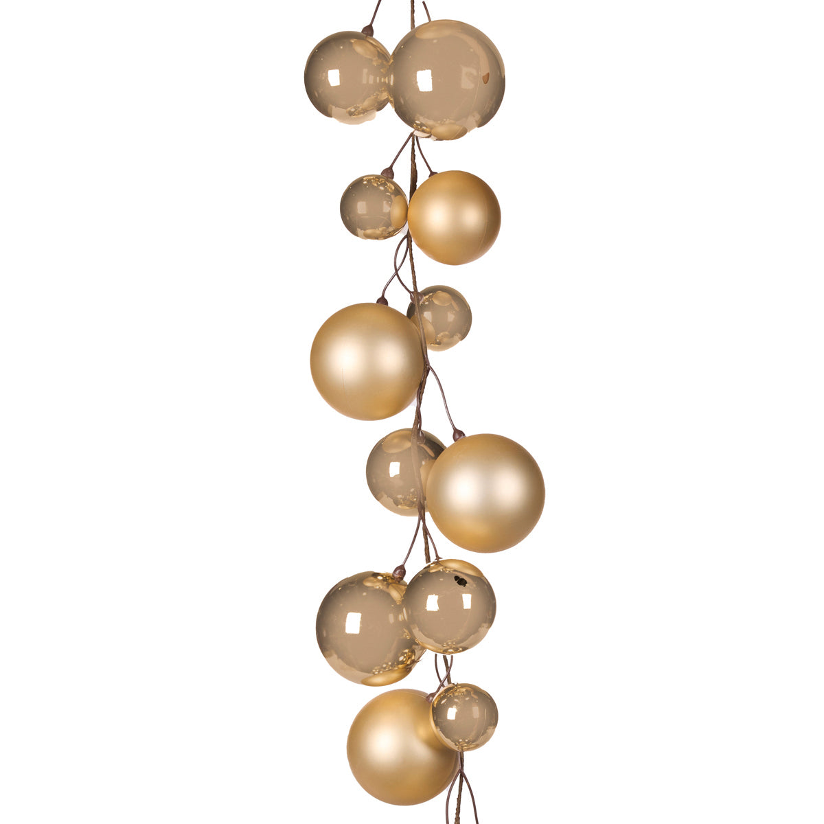 270CM GOLD BAUBLE GARLAND