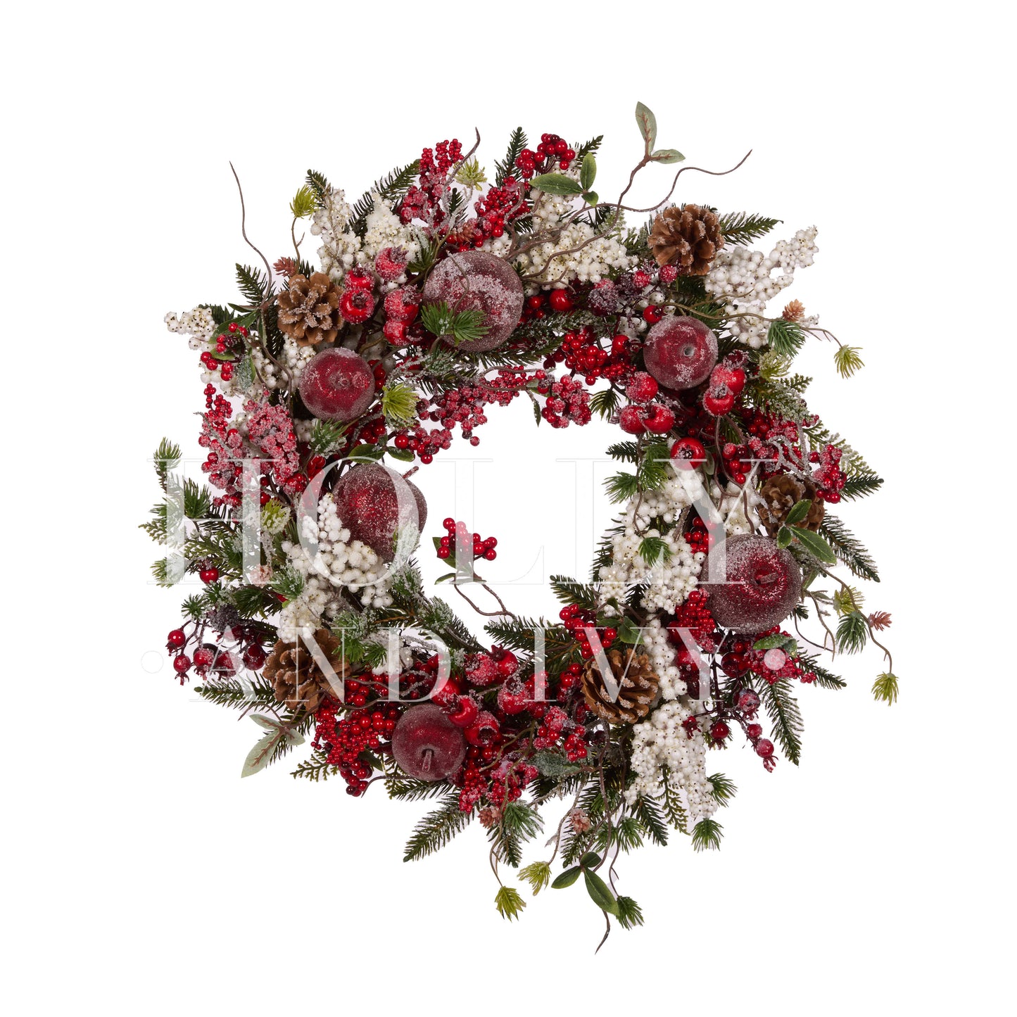 LUXE FROSTED APPLE WREATH