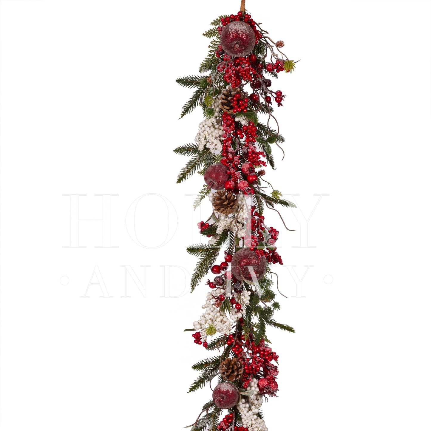 180 CM LUXE FROSTED APPLE GARLAND