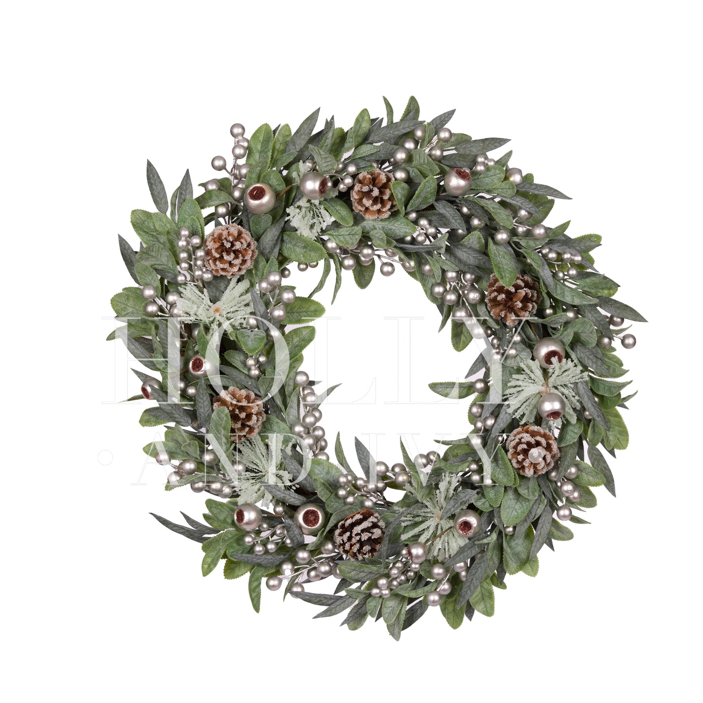 LUXE SILVER BERRY WREATH