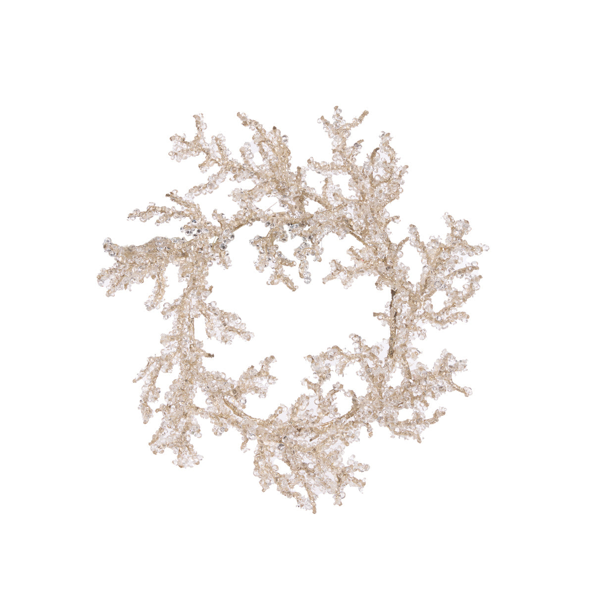 30 CM CHAMPAGNE CRYSTAL WREATH