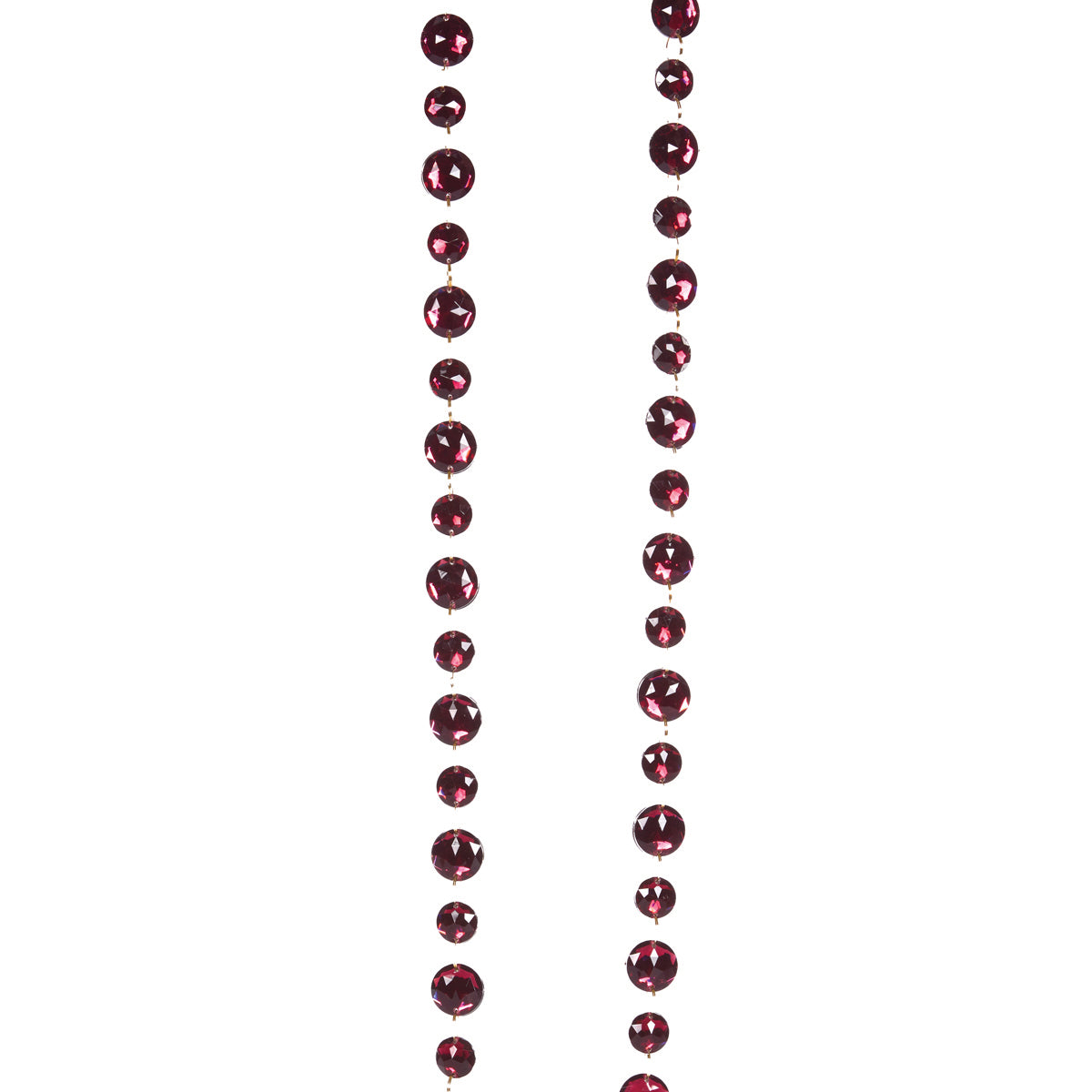 157 CM BURGUNDY GEM GARLAND