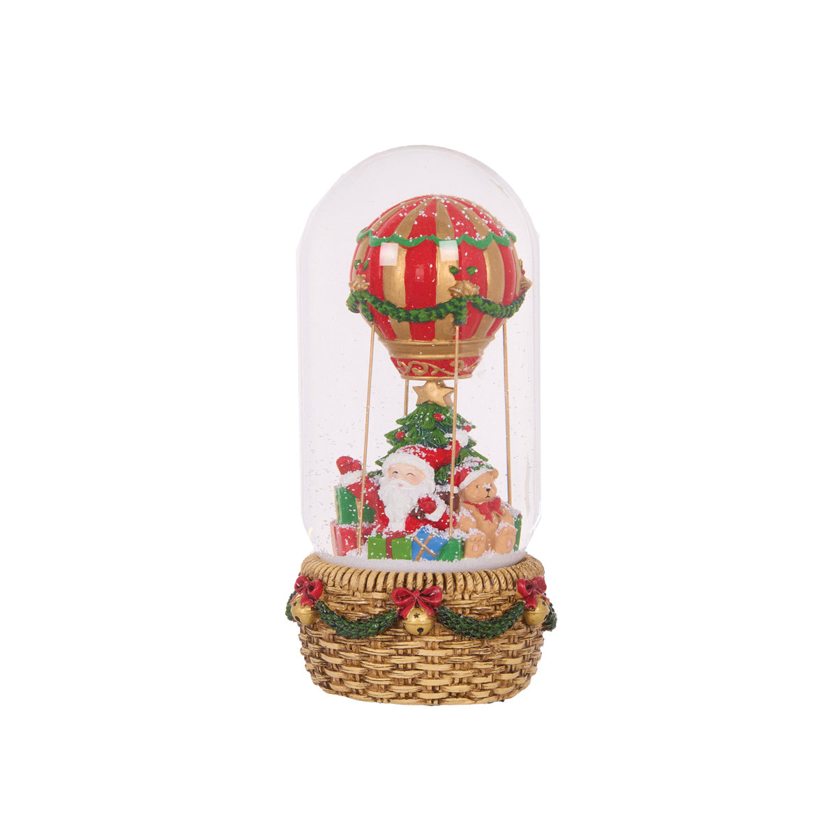 23 CM HOT-AIR BALLOON SNOW GLOBE