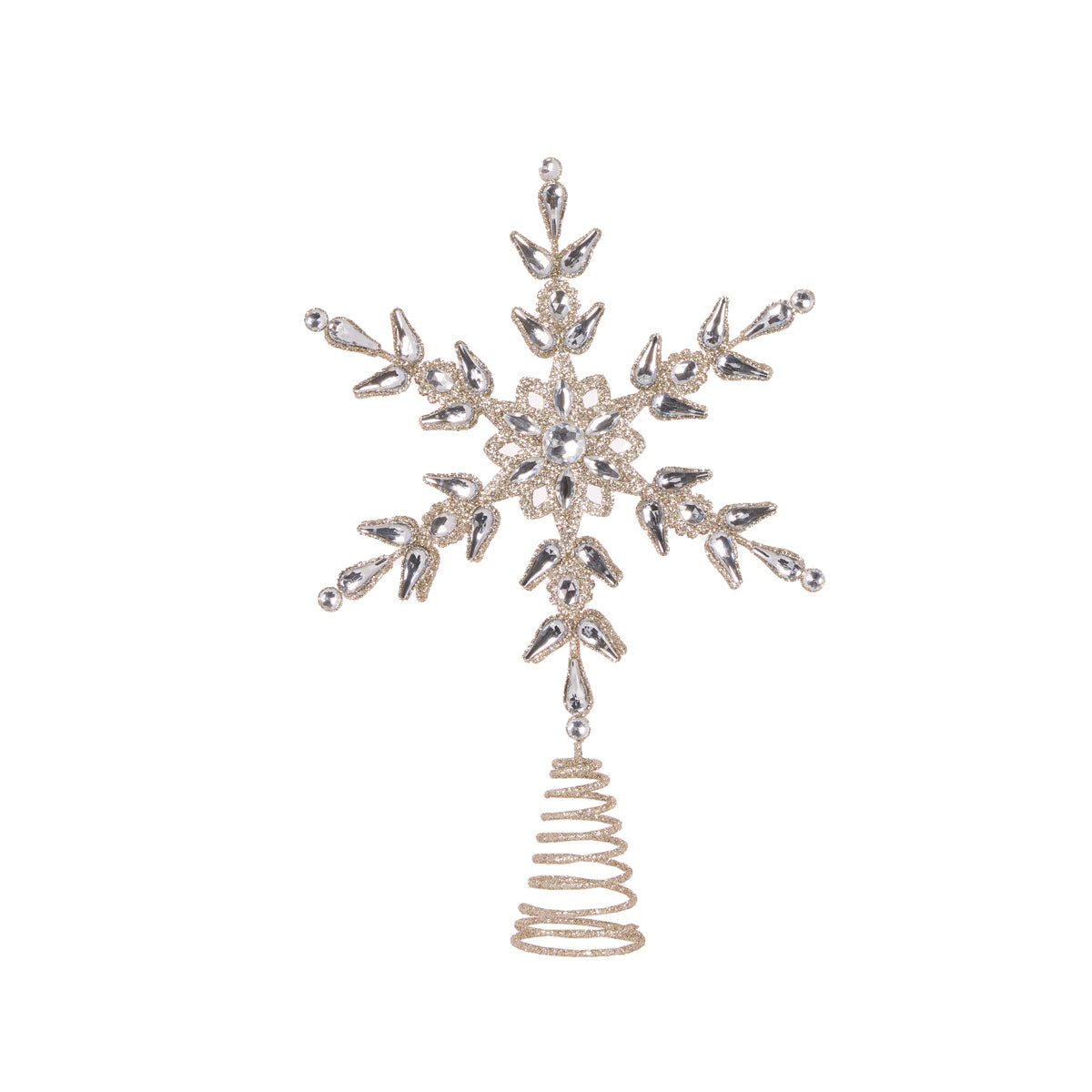 SILVER SNOWFLAKE TREE TOPPER