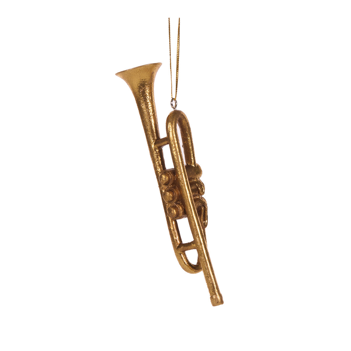 GILDED TRUMPET ORNAMENT