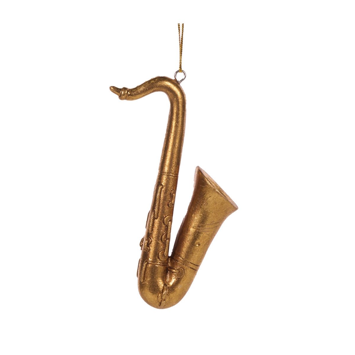 GILDED SAXAPHONE ORNAMENT