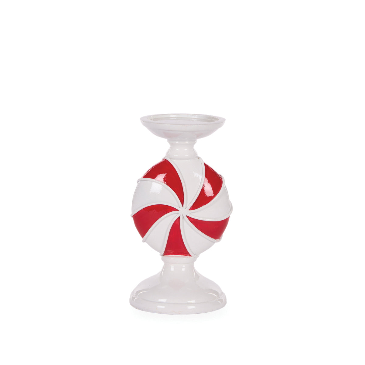 21.5 CM PEPPERMINT CANDLE HOLDER
