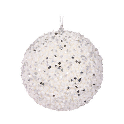 XL White Stars Bauble