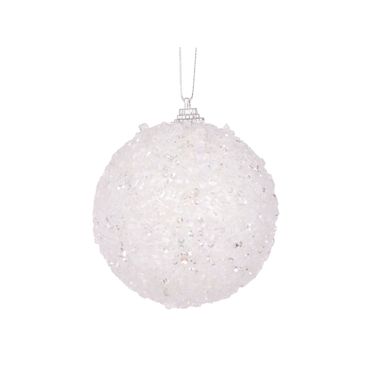 MINI WHITE CRYSTALS BAUBLE