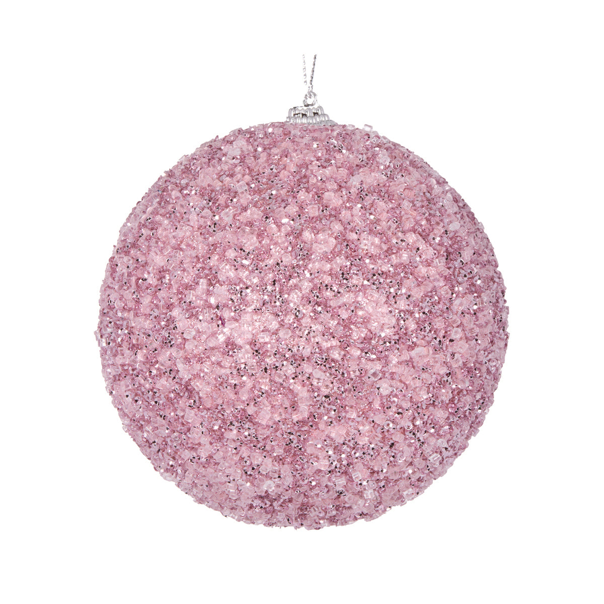 XL PINK CRYSTALS BAUBLE