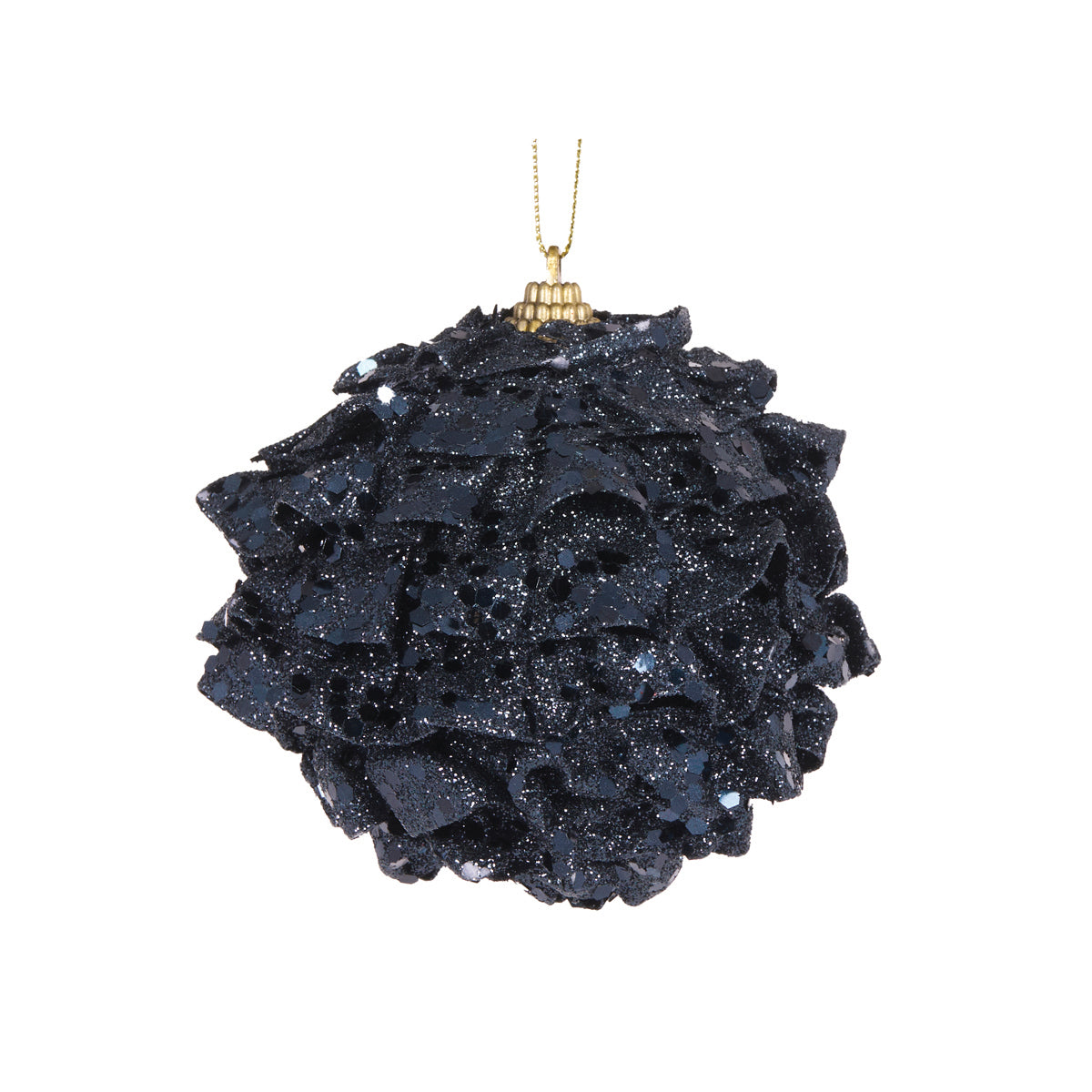 NAVY RUFFLES BAUBLE
