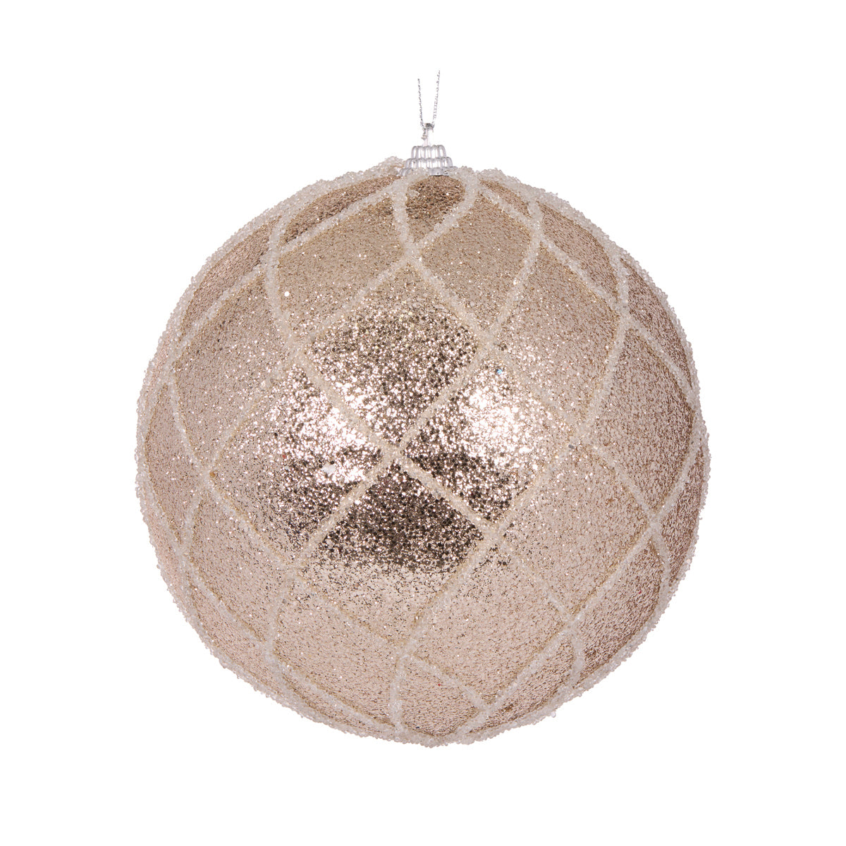 XL CHAMPAGNE LATTICE BAUBLE