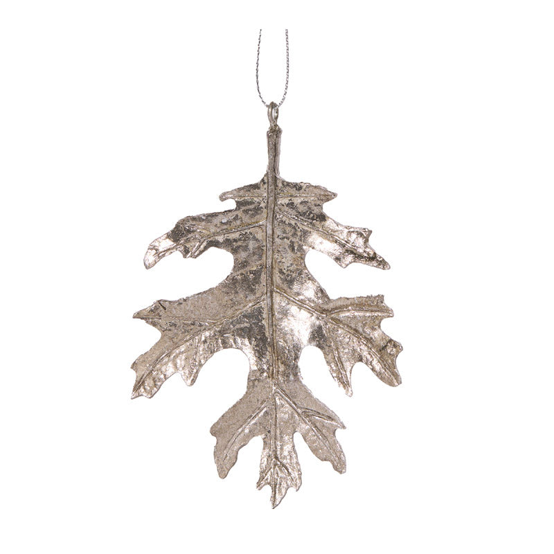 Silver Maple Leaf Ornament