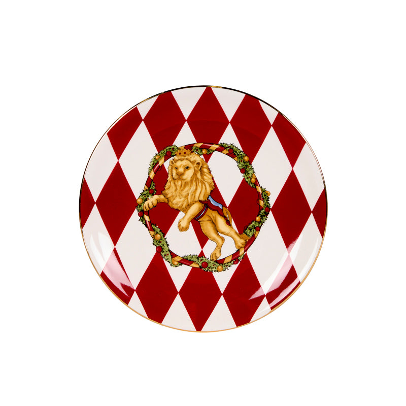 Jumping Lion Circus Dinner Plate