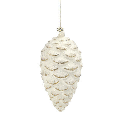 Long Gilded Pinecone Ornament